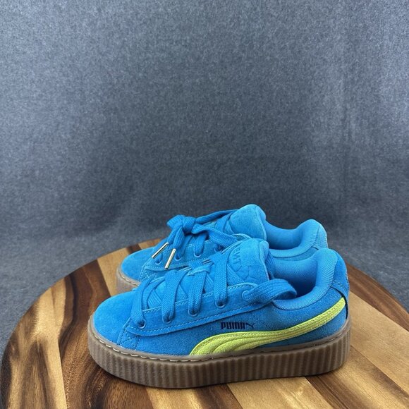 PUMA x Fenty Creeper Phatty Jr Speed Blue / Lime Pow / Gum Kids Sz 5.5 - Picture 6 of 9